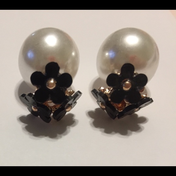 Floral Double Ball Earrings - Picture 1 of 3